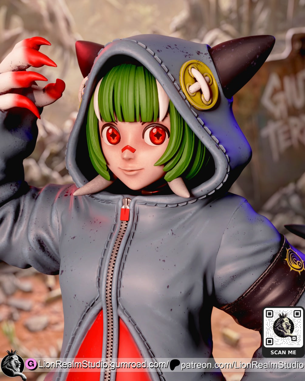Guita Gachiakuta resin figure by LionRealm Studio — studio preview
