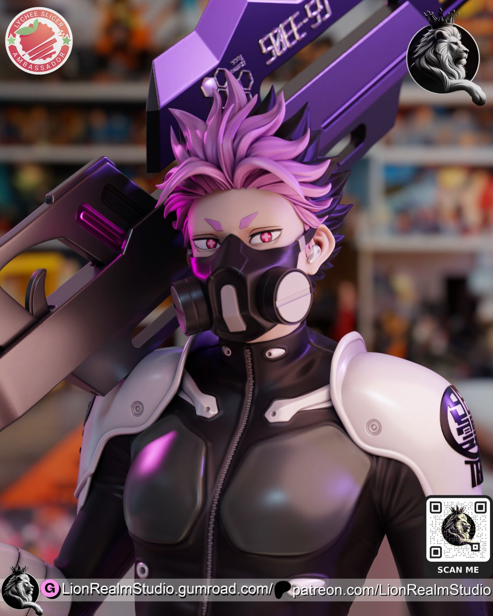 Narumi Kaiju No. 8 resin figure by LionRealm Studio — studio preview