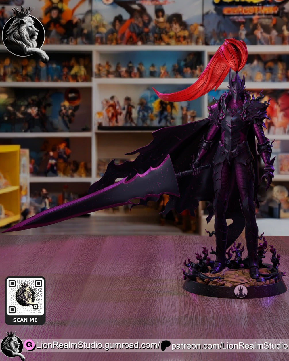 Igris Solo Leveling resin figure by LionRealm Studio — studio preview