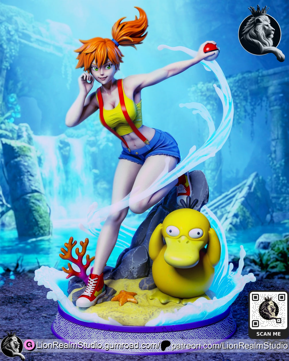 Misty Pokemon resin figure by LionRealm Studio — studio preview