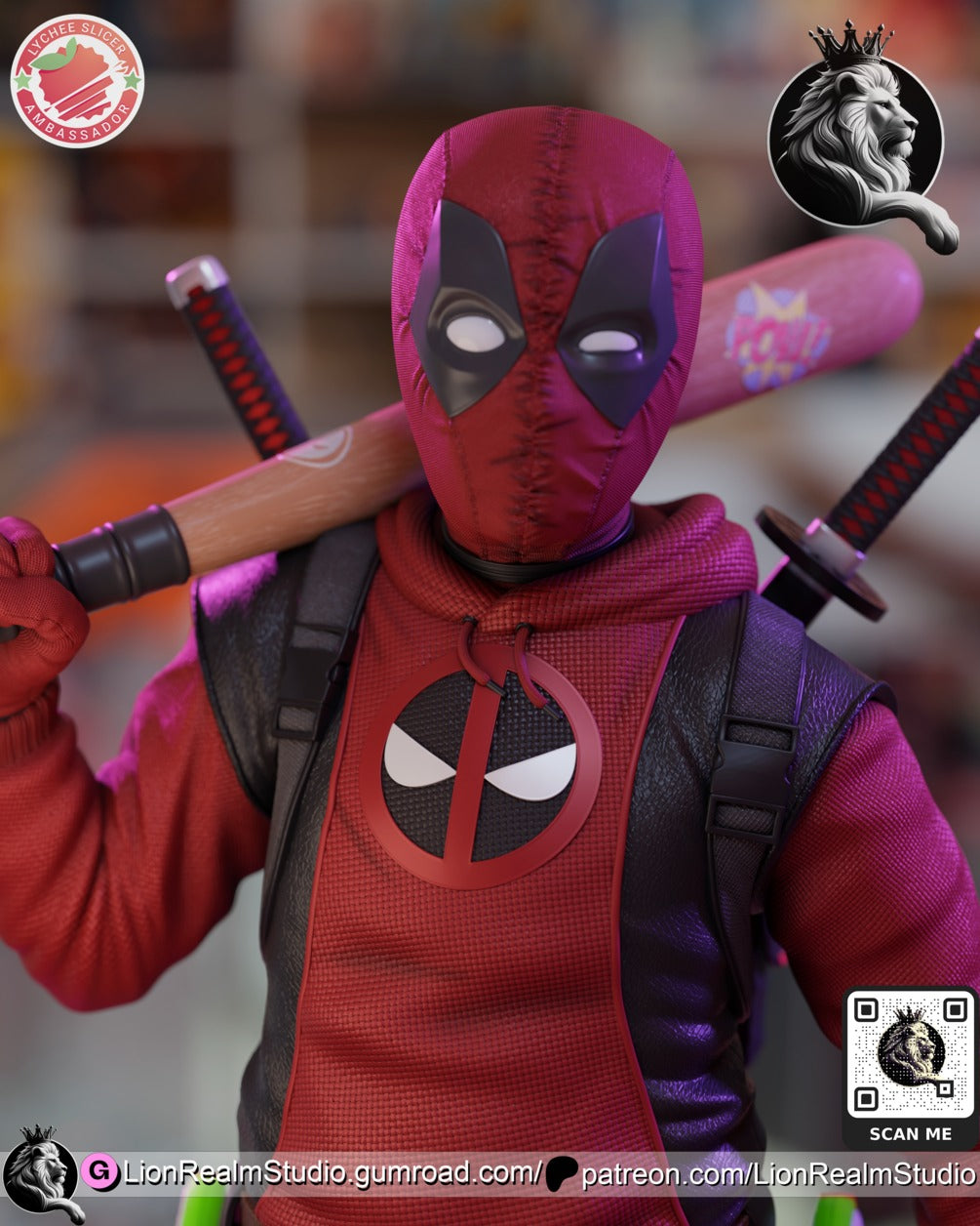 Kidpool marvel resin figure by LionRealm Studio — studio preview