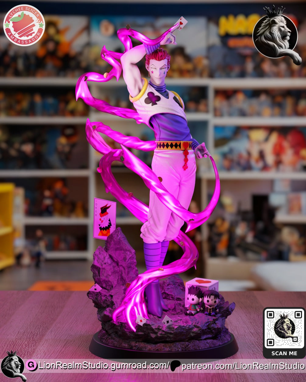 Hisoka Hunter x Hunter resin figure by LionRealm Studio — studio preview