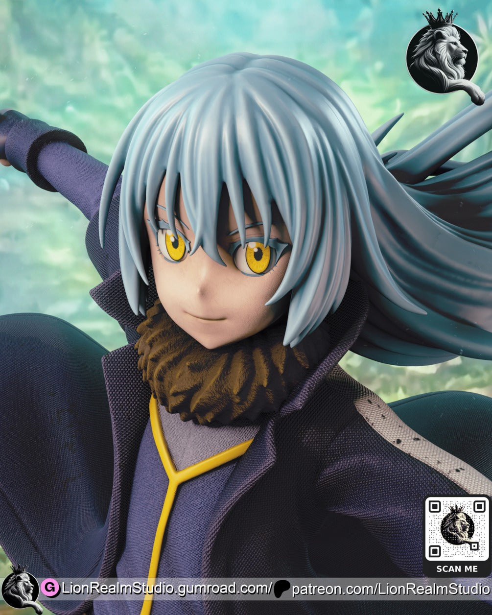 Rimuru Tempest That Time I Got Reincarnated as a Slime resin figure by LionRealm Studio — studio preview