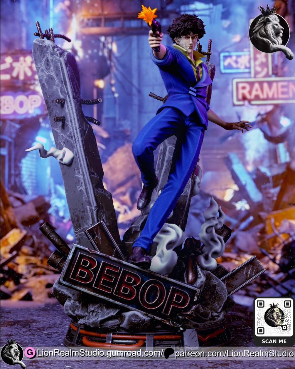 spike spiegel cowboy bebop files sit here