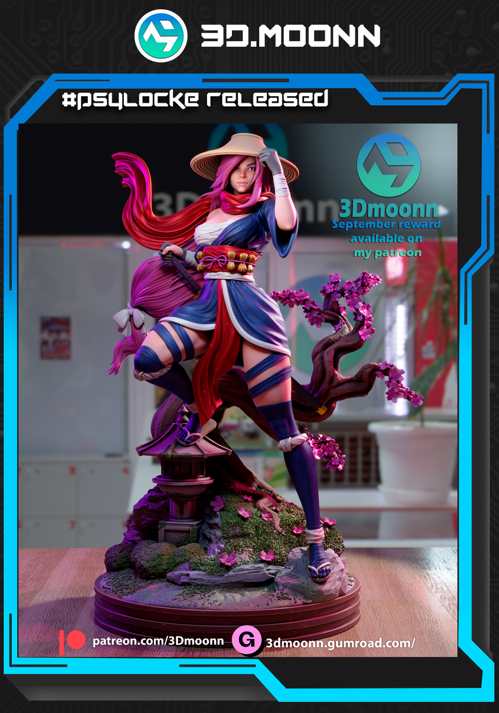 psylocke marvel 3dmoonn