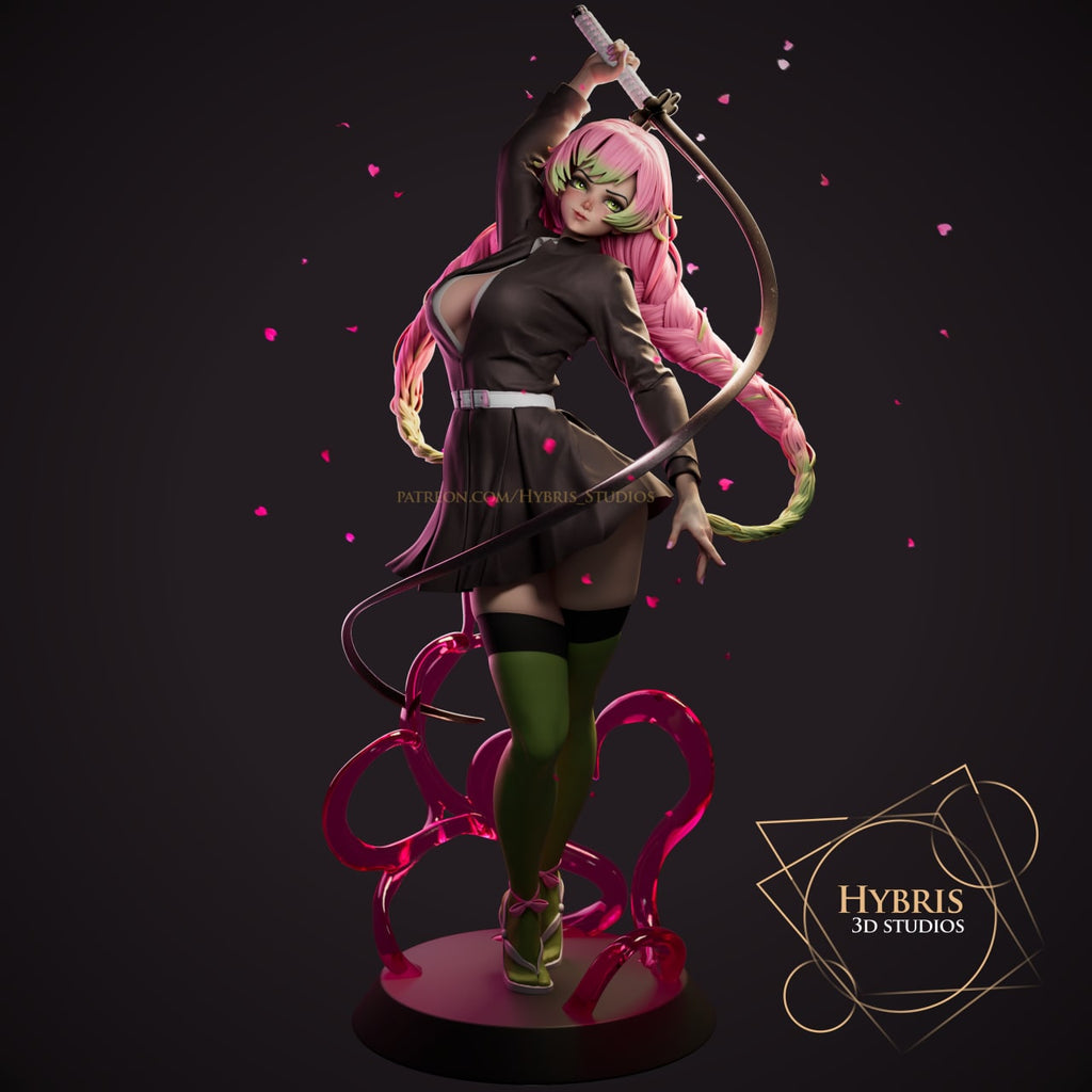 Mitsuri Kanroji Demon Slayer resin figure by Hybris Studios — studio preview