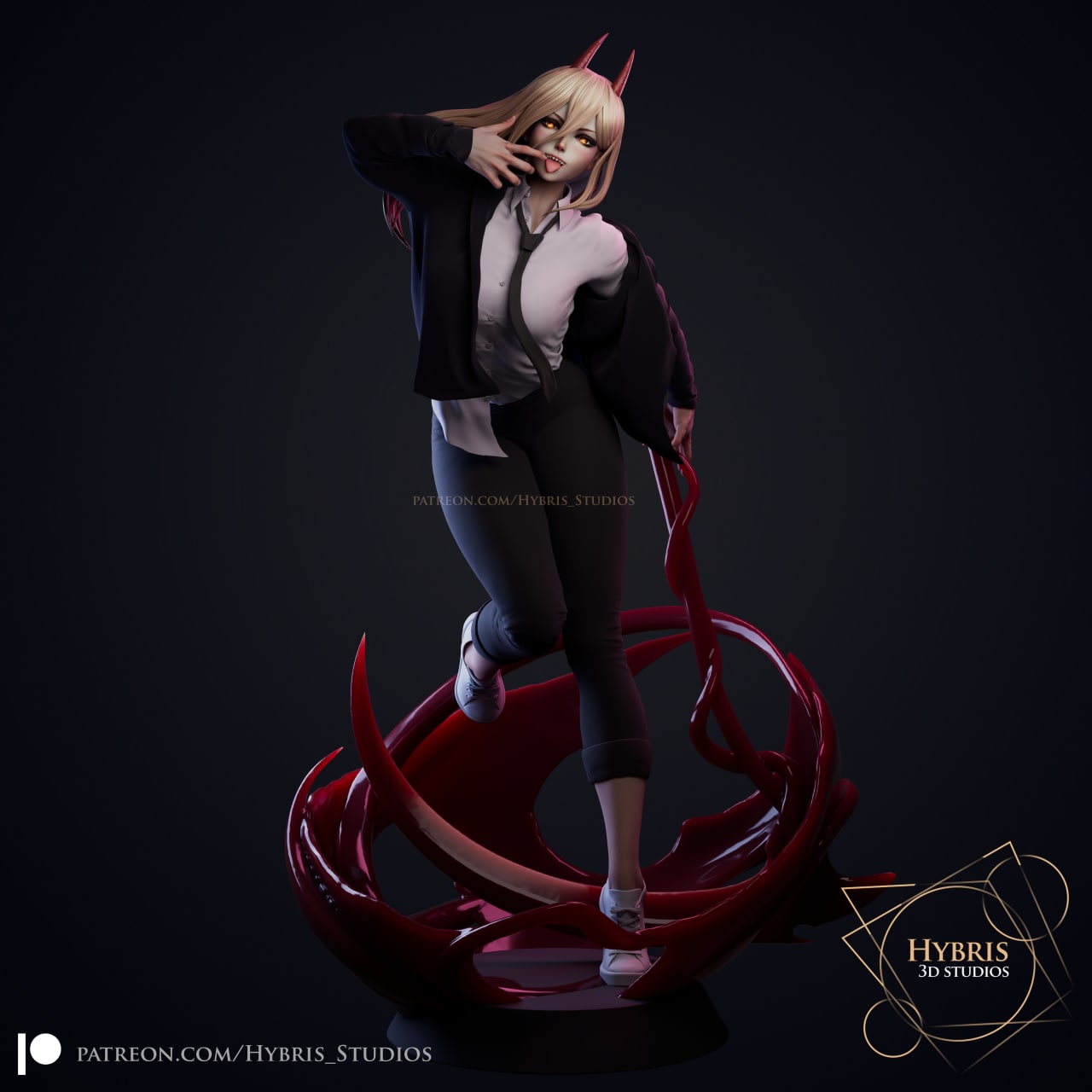 Power Chainsaw Man resin figure — studio preview