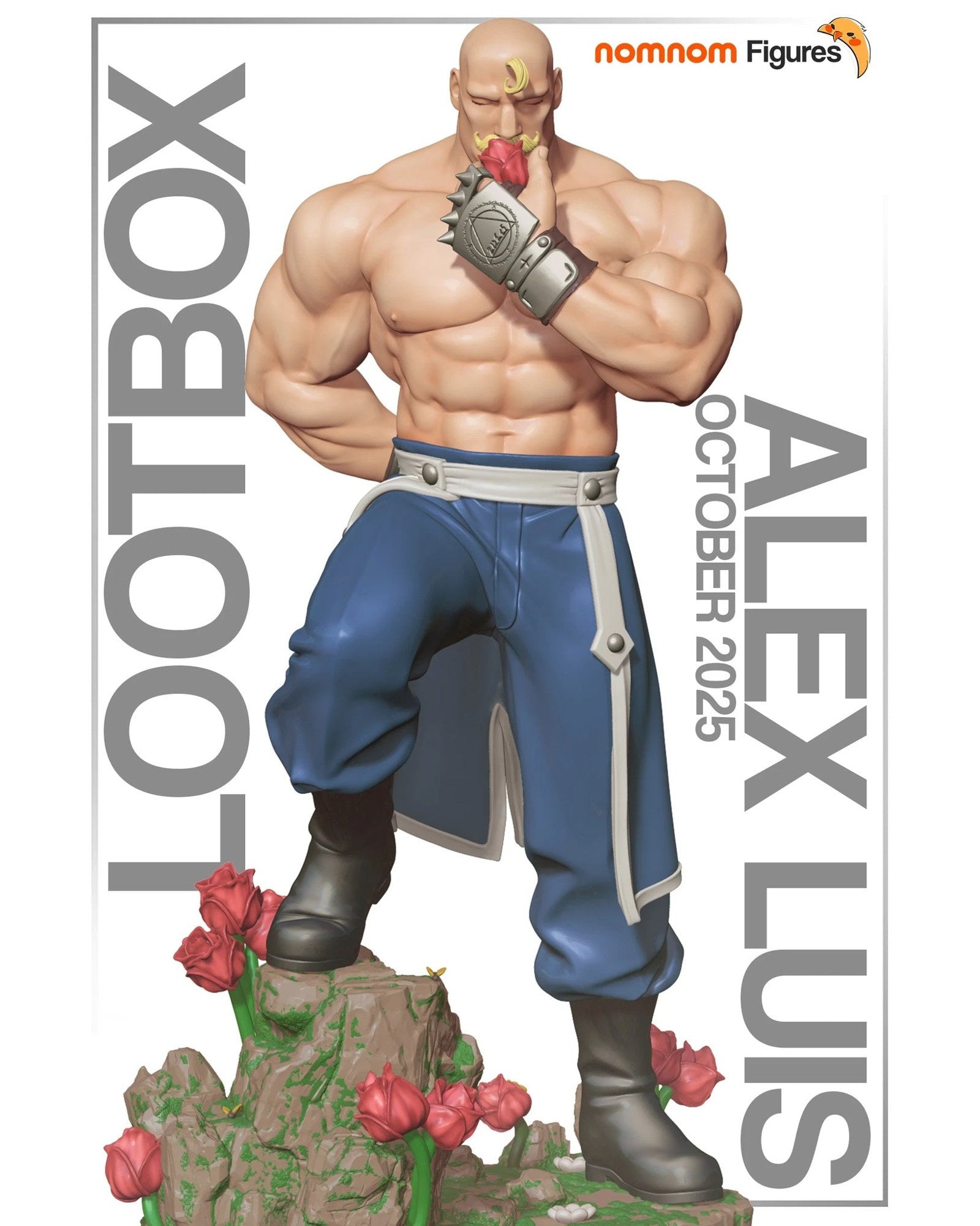 Alex Louis Armstrong Fullmetal Alchemist resin figure by NomNom Figures — studio preview 1