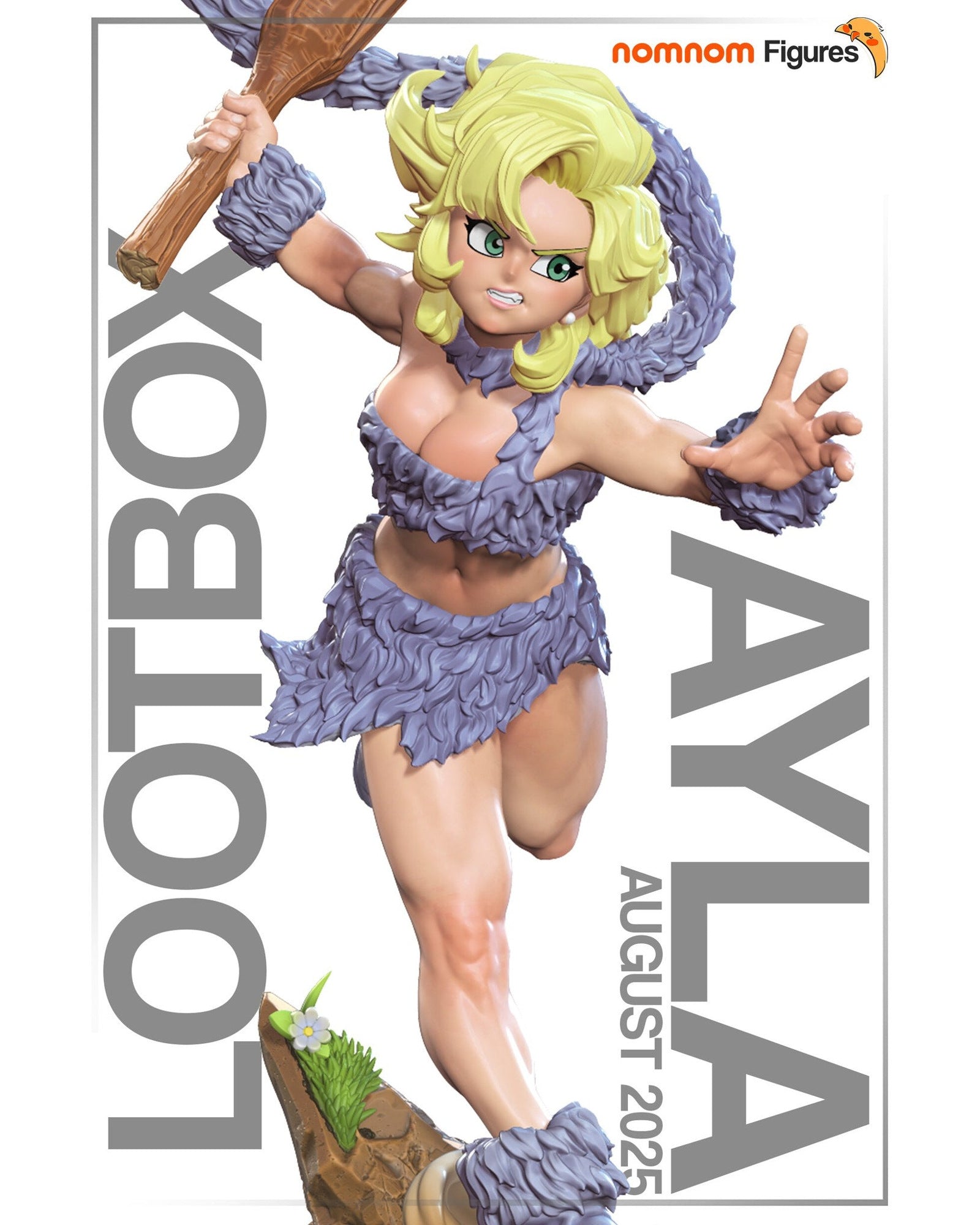Ayla Chrono Trigger resin figure by NomNom Figures — studio preview 1