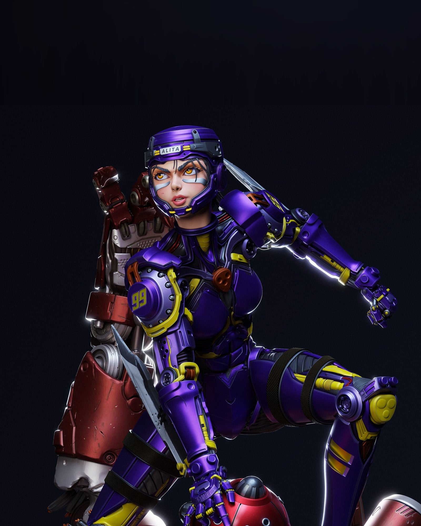 Battle Angel Alita resin figure by CA 3D Studios — studio preview 5