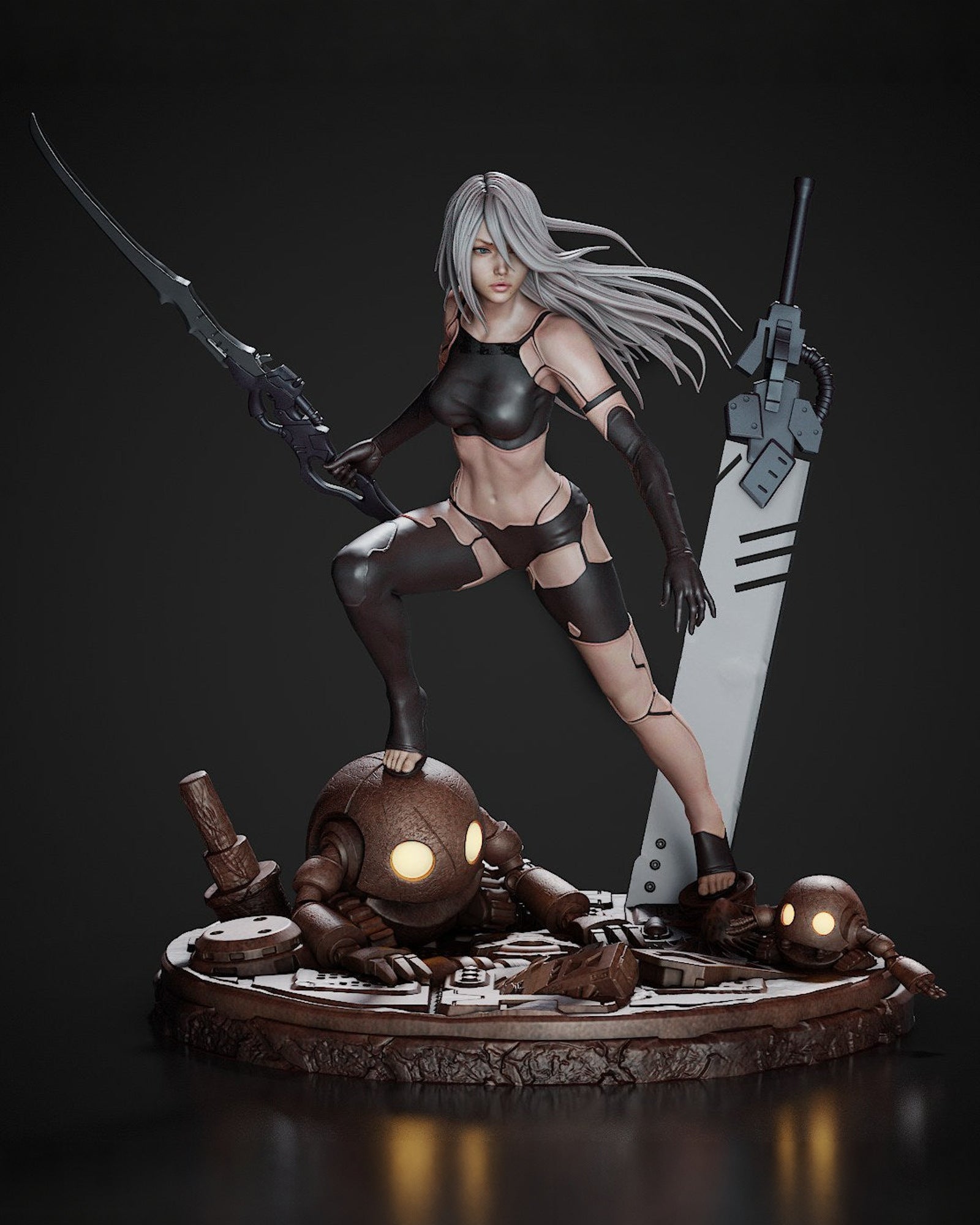 A2 NieR Automata resin figure by CA 3D Studios — studio preview 4