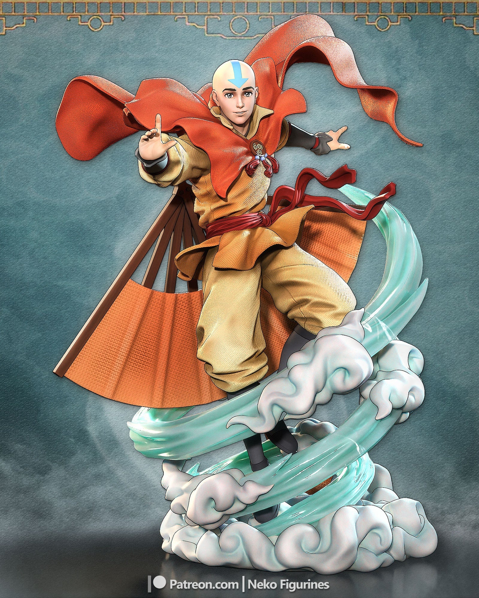 Aang (Avatar The Last Airbender) resin figure by Neko Figurines — studio render 5