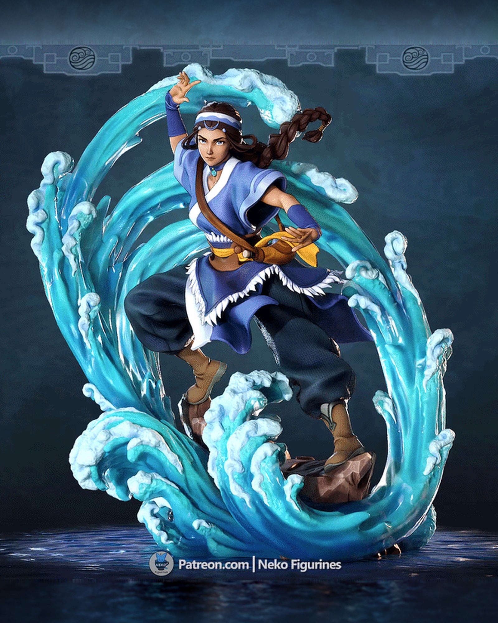 Katara (Avatar The Last Airbender) resin figure by Neko Figurines — studio render 2