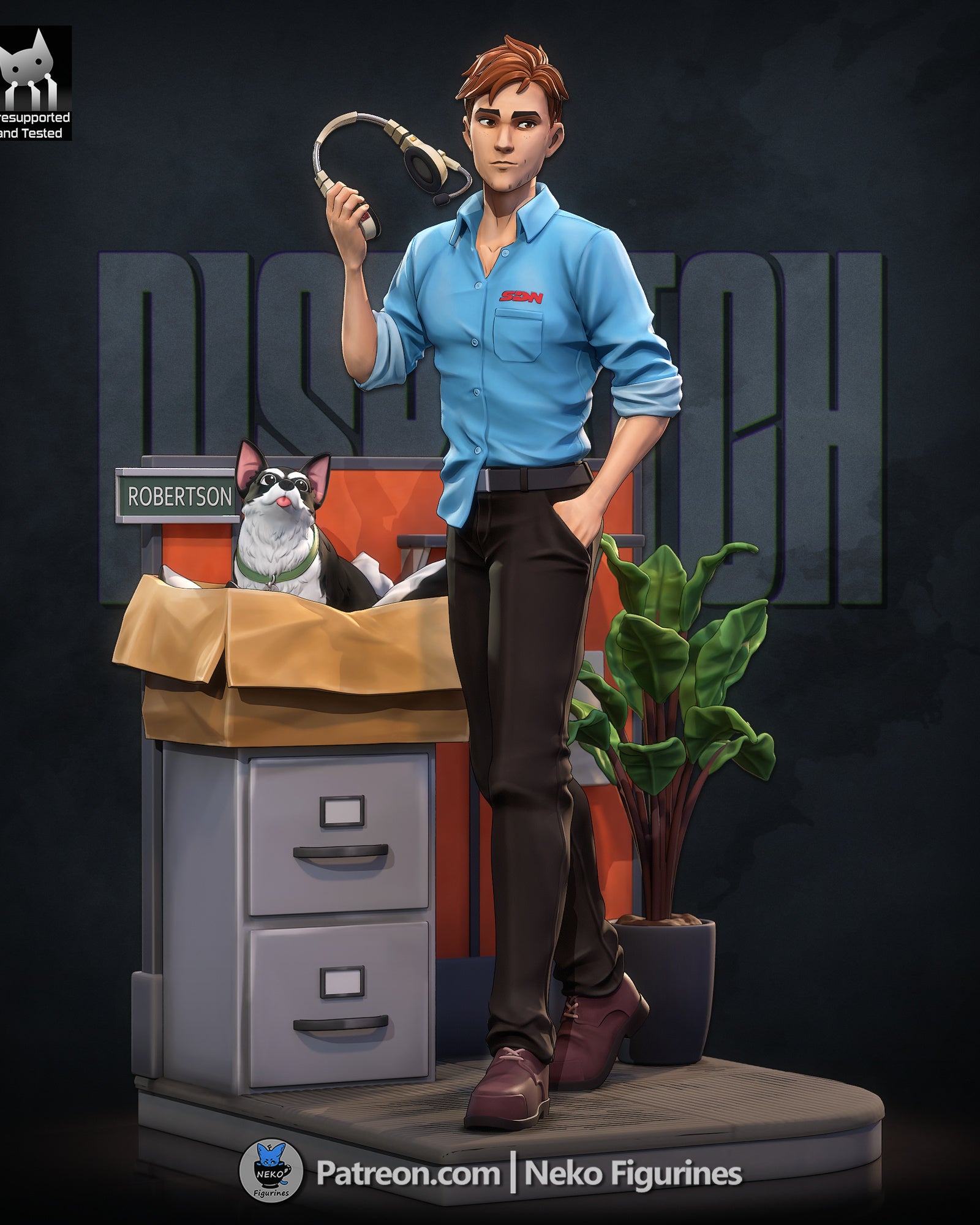 Robert (Dispatch) resin figure by Neko Figurines — studio render 6