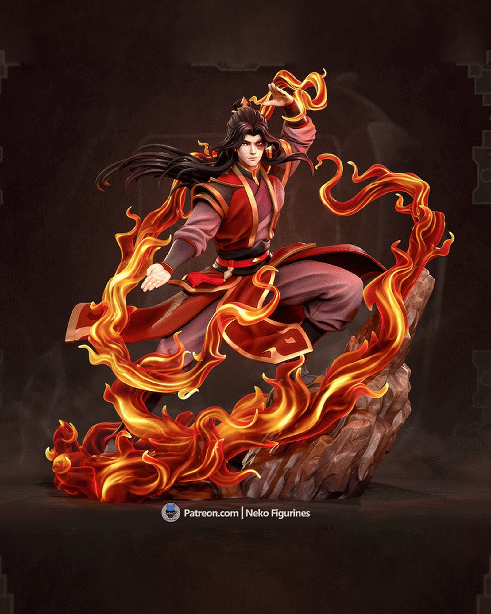 Zuko (Avatar The Last Airbender) resin figure by Neko Figurines — studio render 2