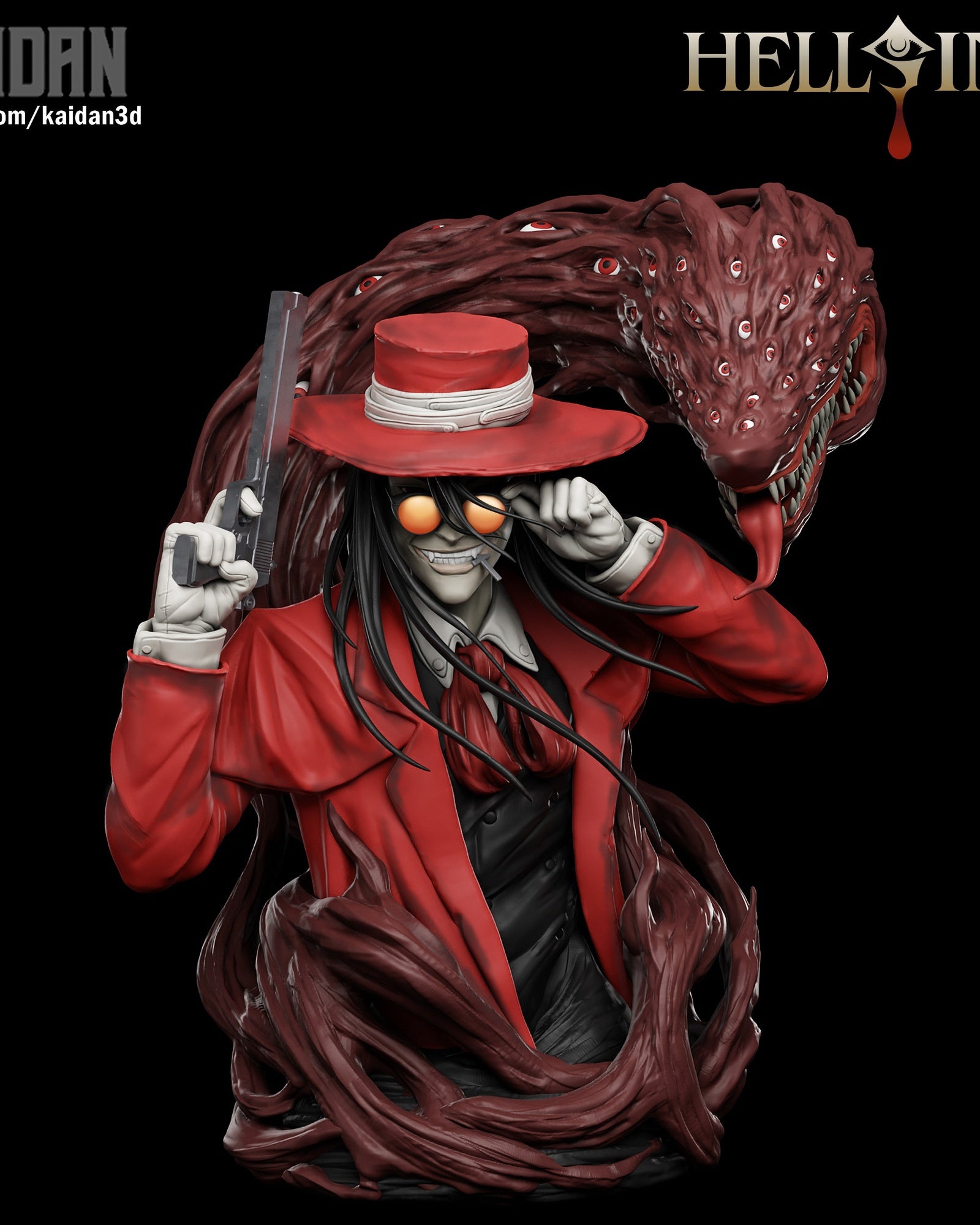 Alucard (Hellsing) resin figure by Kaidan 3D — studio render 2