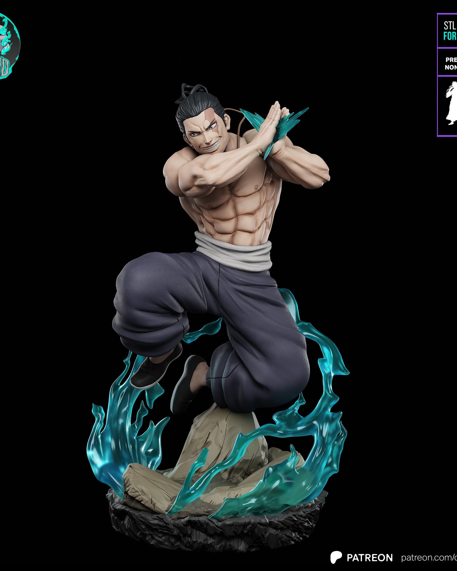 Aoi Todo (Jujutsu Kaisen) resin figure by Kaidan 3D — studio render 2