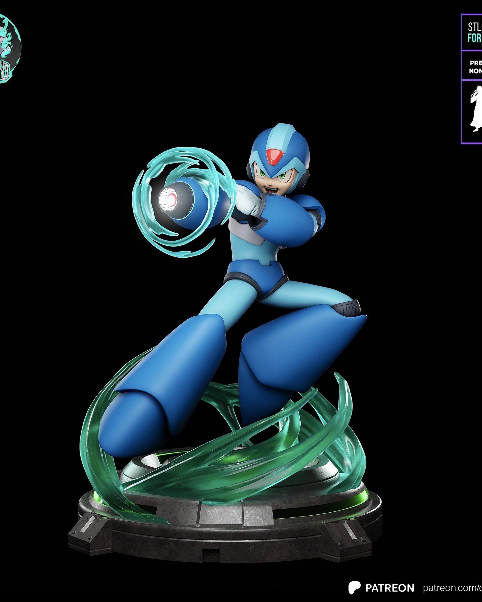 Megaman X (Megaman X) resin figure by Kaidan 3D — studio render 2