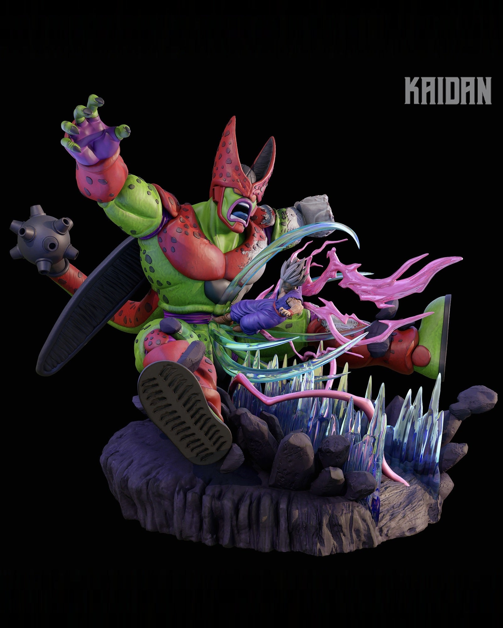 Cell Max and Gohan (Dragon Ball) resin figure by Kaidan 3D — studio render 2