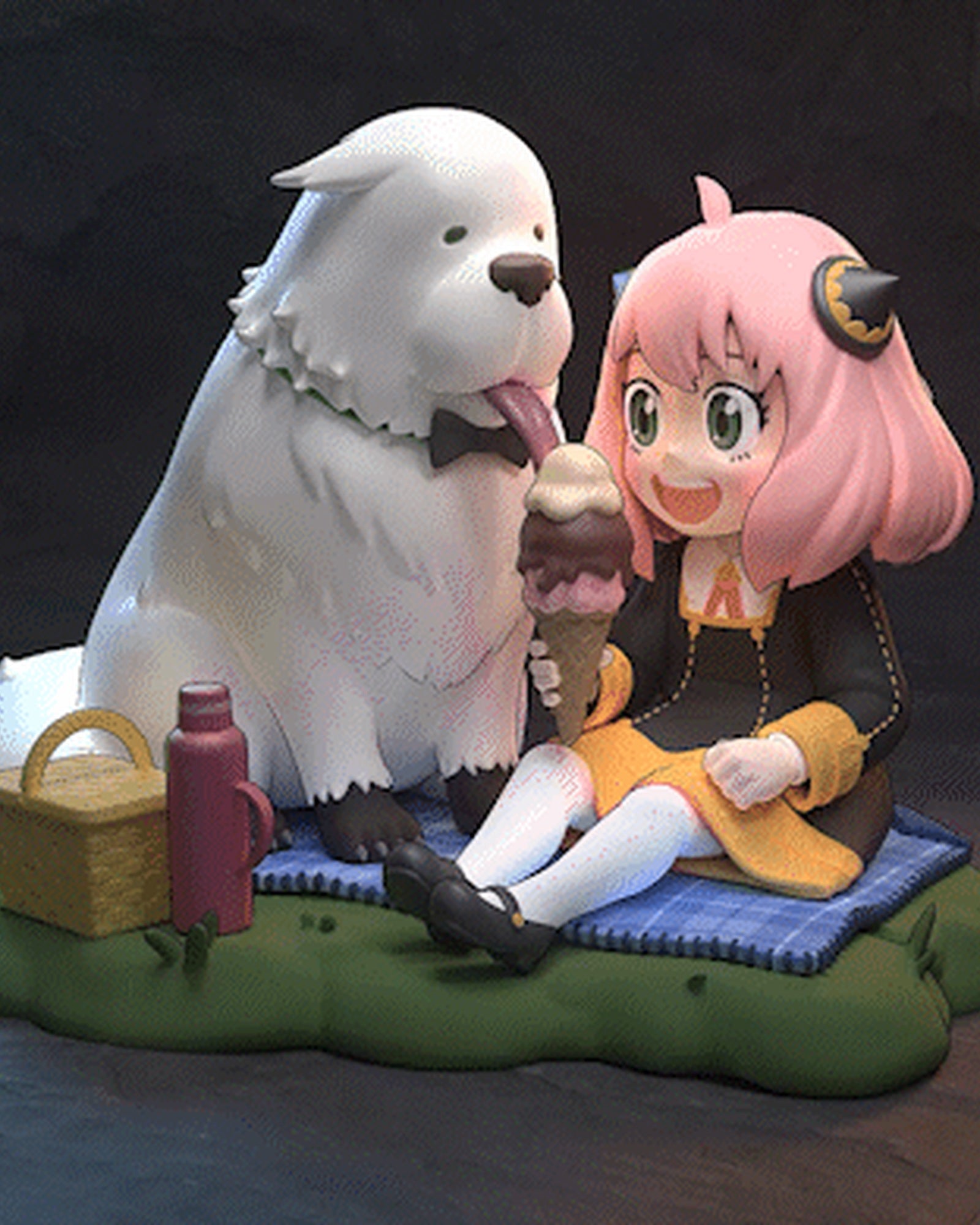 Anya Forger (Spy x Family) resin figure by h3LLcreator — studio render 2