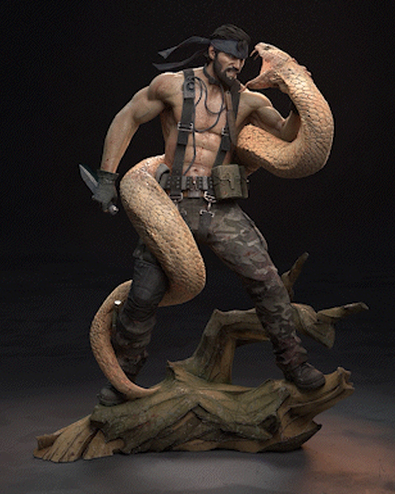 Big Boss (Metal Gear Solid) resin figure by h3LLcreator — studio render 2