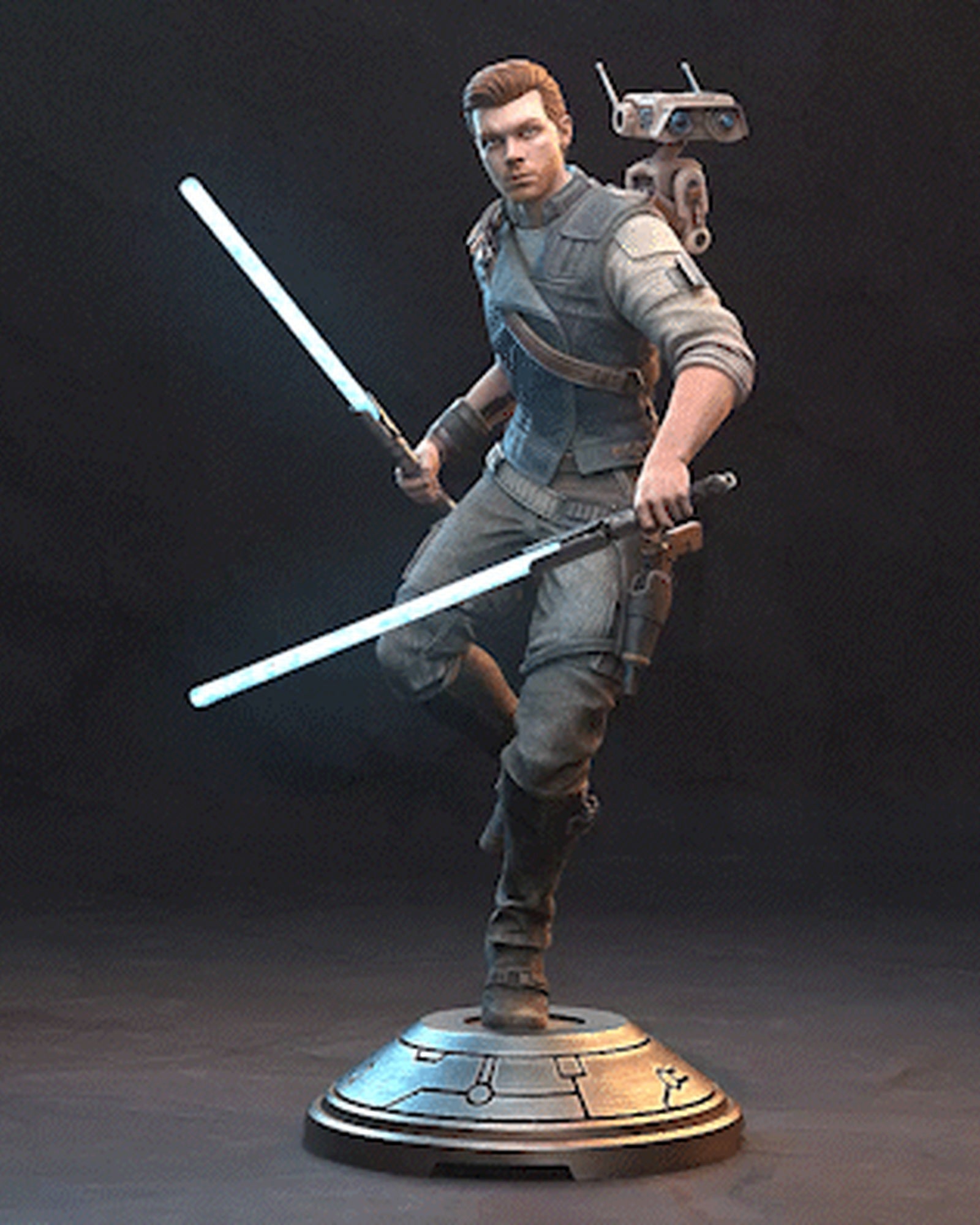 Cal Kestis (Star Wars) resin figure by h3LLcreator — studio render 2