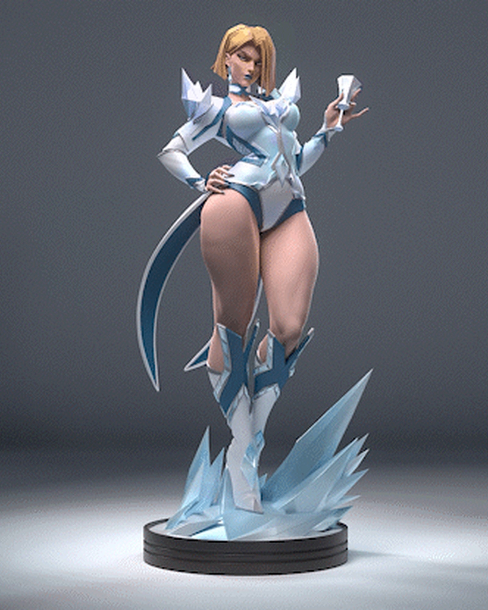 Emma Frost (Marvel) resin figure by h3LLcreator — studio render 2