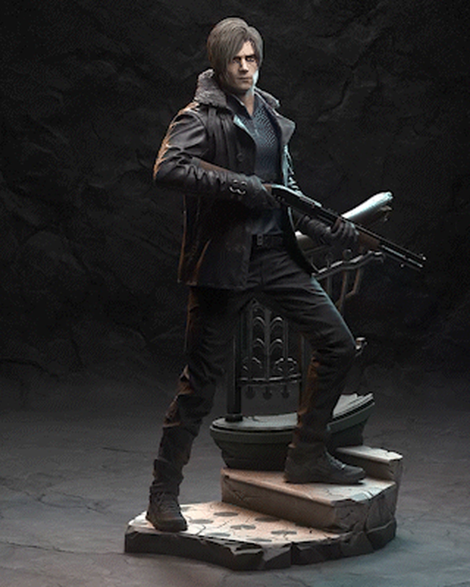Leon S. Kennedy (Resident Evil) resin figure by h3LLcreator — studio render 2