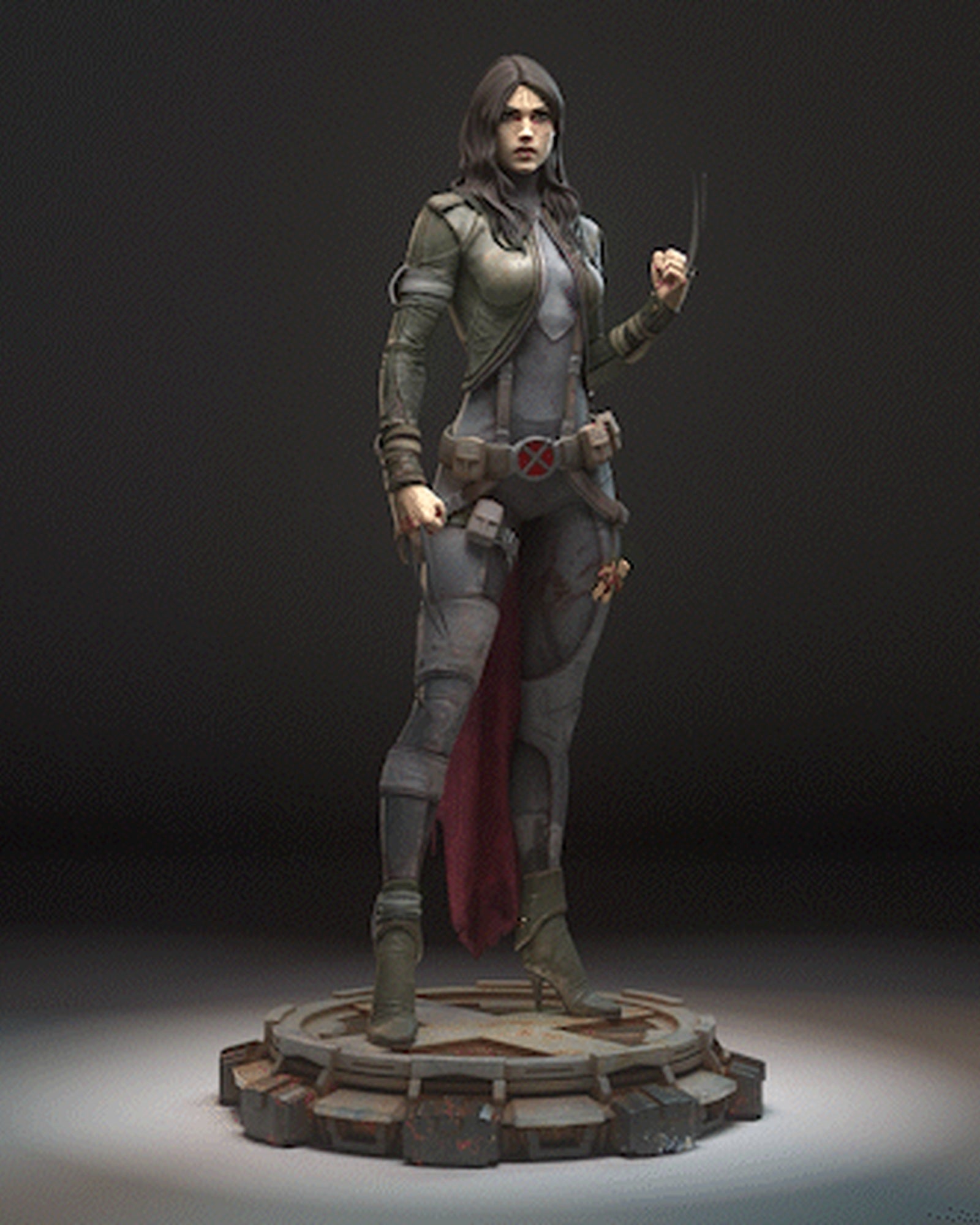 Laura Kinney (Marvel) resin figure by h3LLcreator — studio render 2