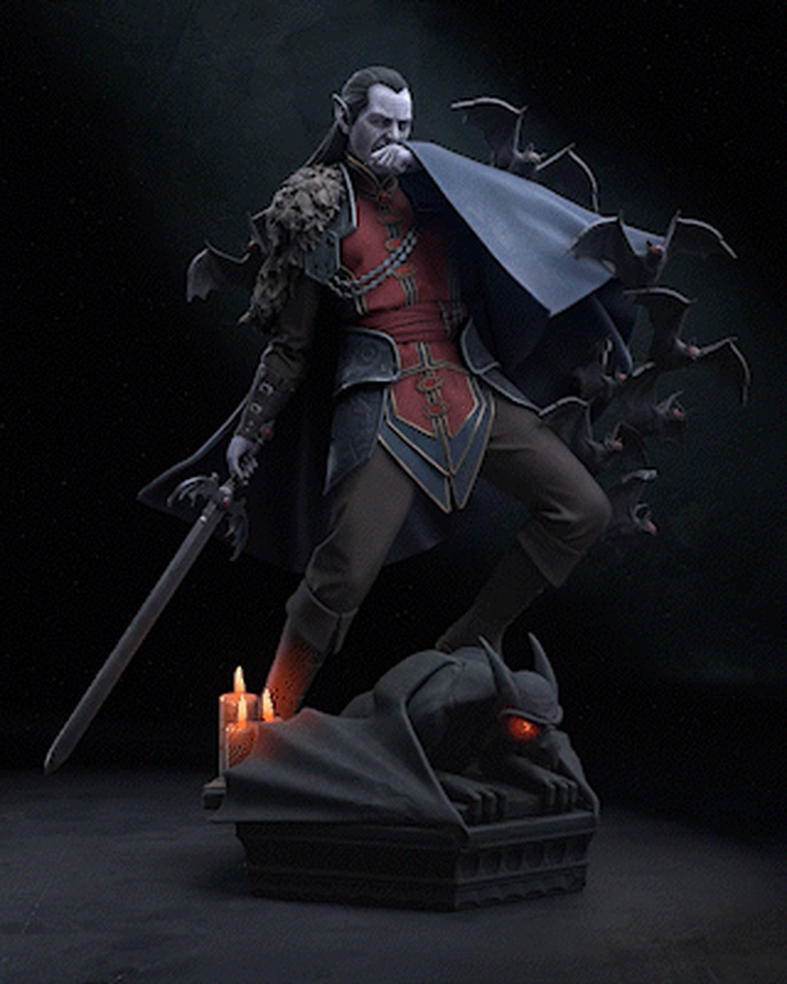 Strahd von Zarovich (Dungeons and Dragons) resin figure by h3LLcreator — studio render 2