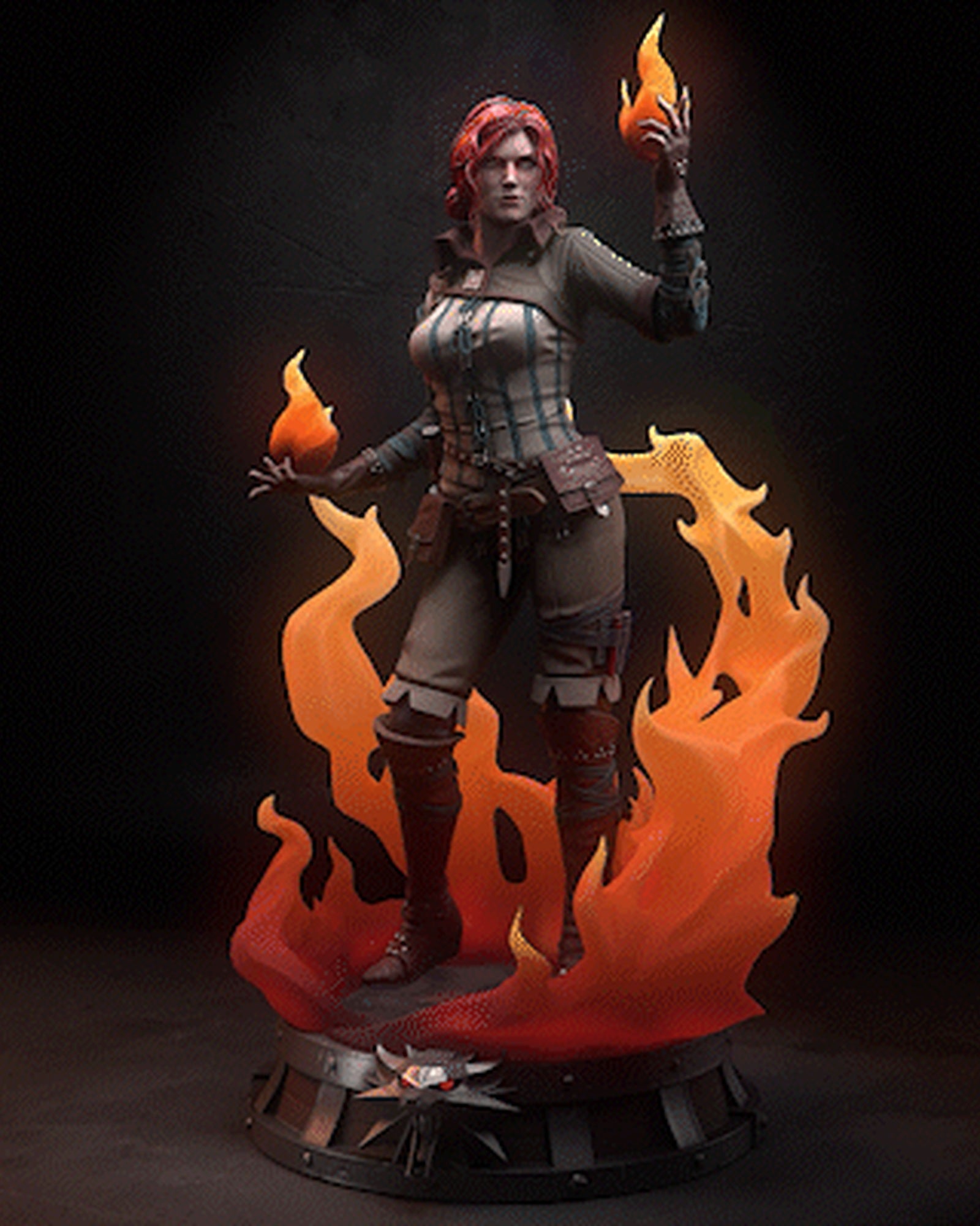 Triss Merigold (The Witcher) resin figure by h3LLcreator — studio render 2