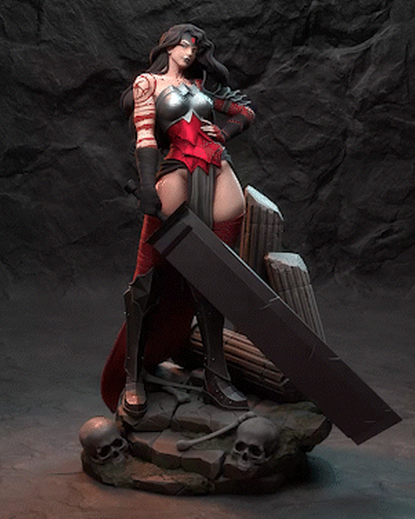 Wonder Woman (DC) resin figure by h3LLcreator — studio render 2